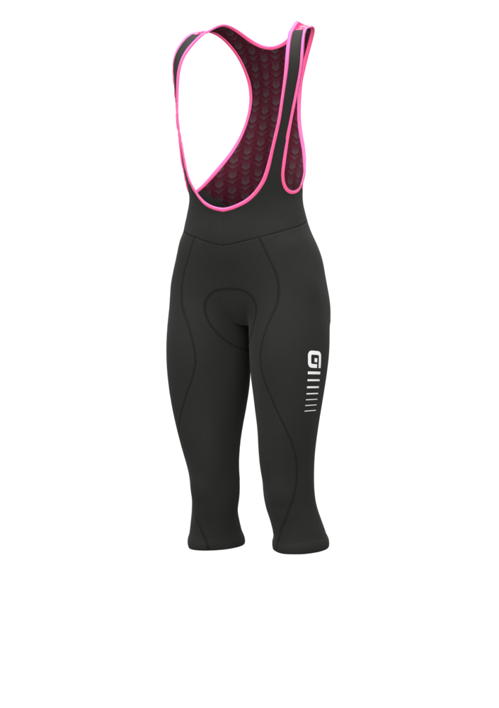 Zimní cyklistické 3/4 kalhoty ALÉ dámské SOLID ESSENTIAL -Pink