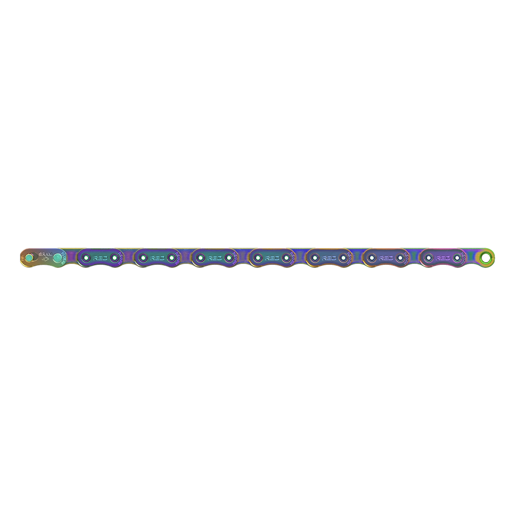 Řetěz SRAM Red D1 Flattop 120článků Rainbow w/ PowerLock 12 rychlostní,