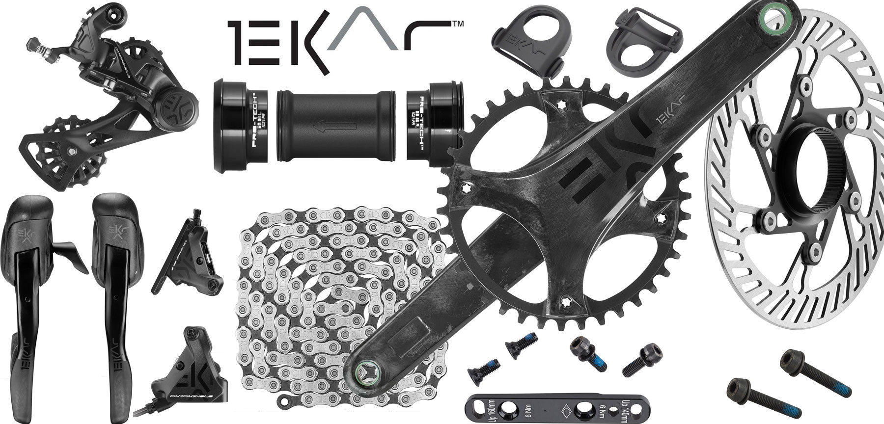 Sada Campagnolo Ekar DB 1x13, 172,5mm/40 zubů