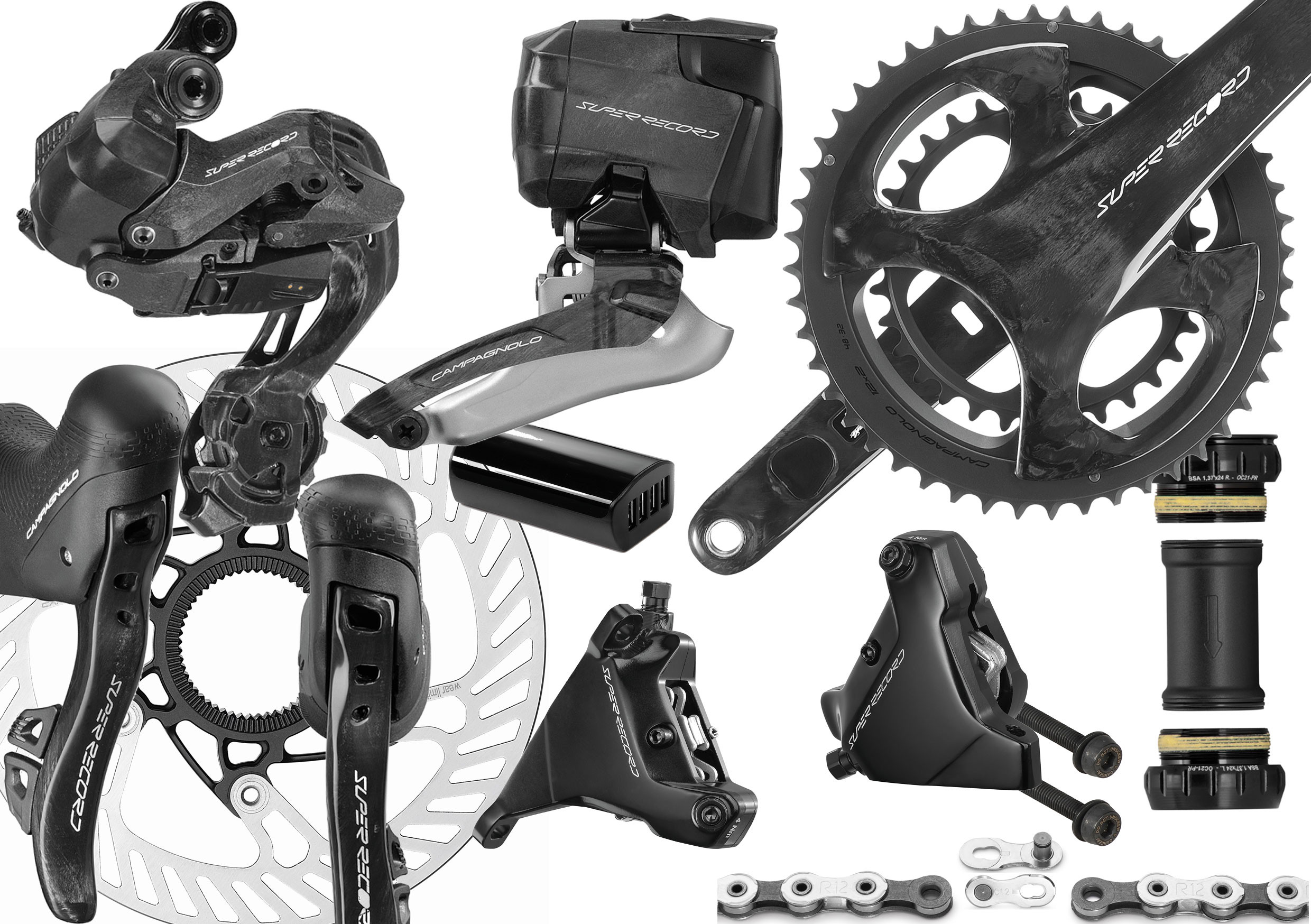 Sada Campagnolo SUPER Record EPS WRL DB 12s, 172,5 48-32