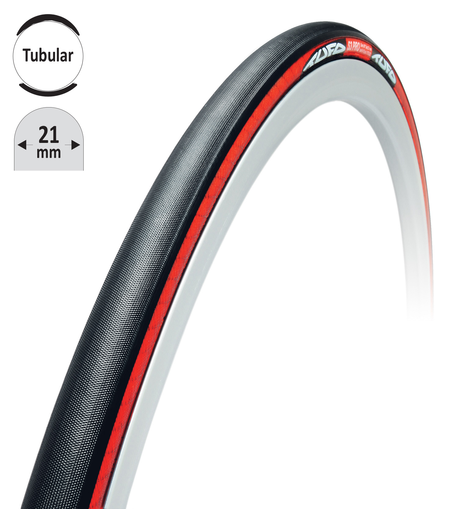 Galuska TUFO S3PRO kulatá černo/červená 28"