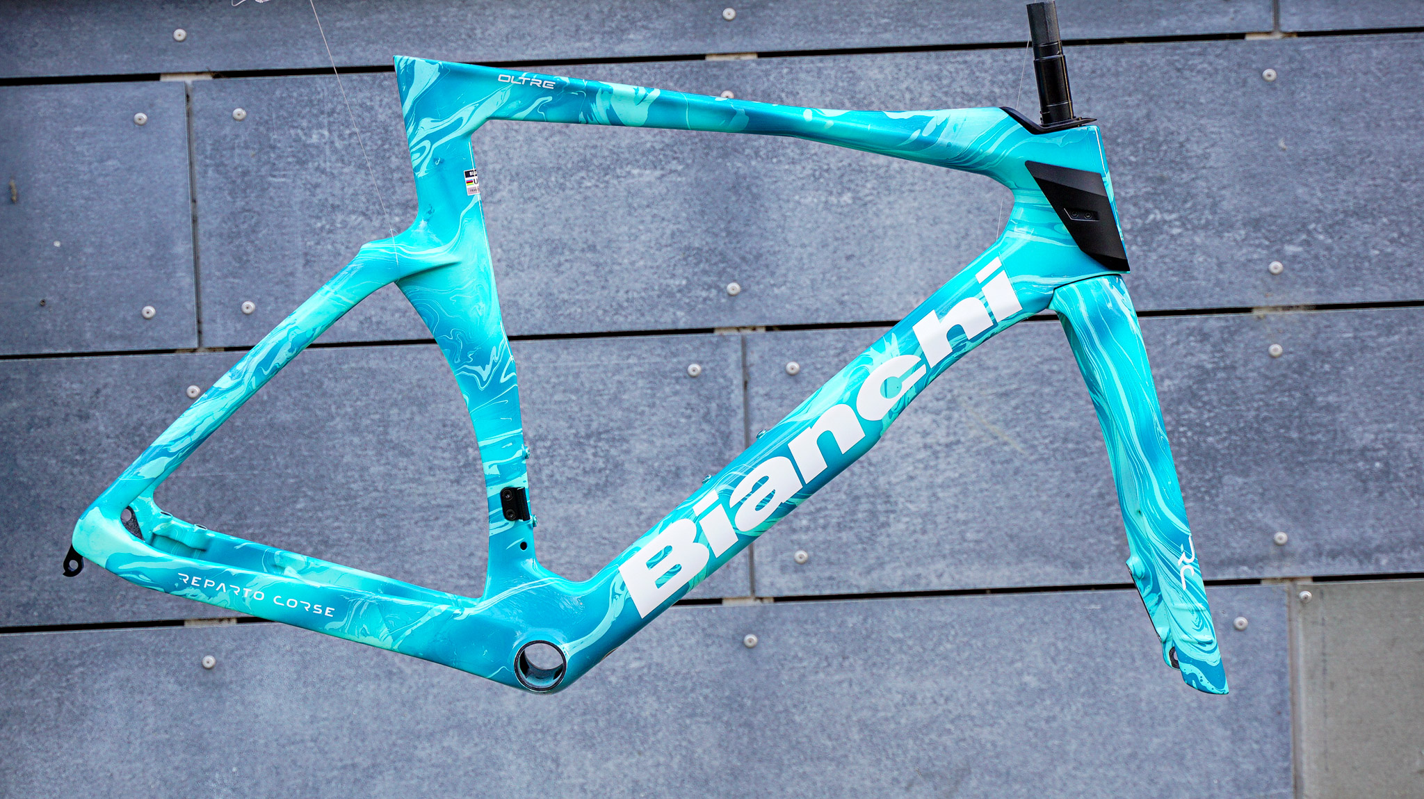 Bianchi Oltre RC Disc Blue Marine Drip- Officina Bianchi rámová sada 57cm