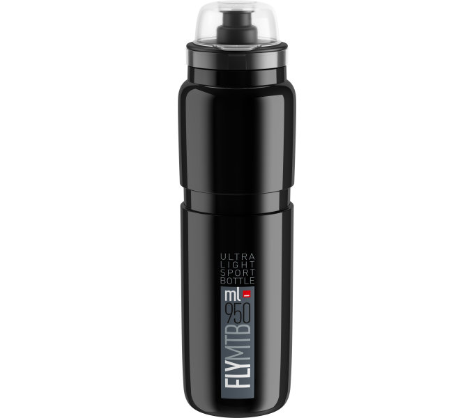 ELITE láhev FLY MTB 20’ černá/šedé logo, 950 ml