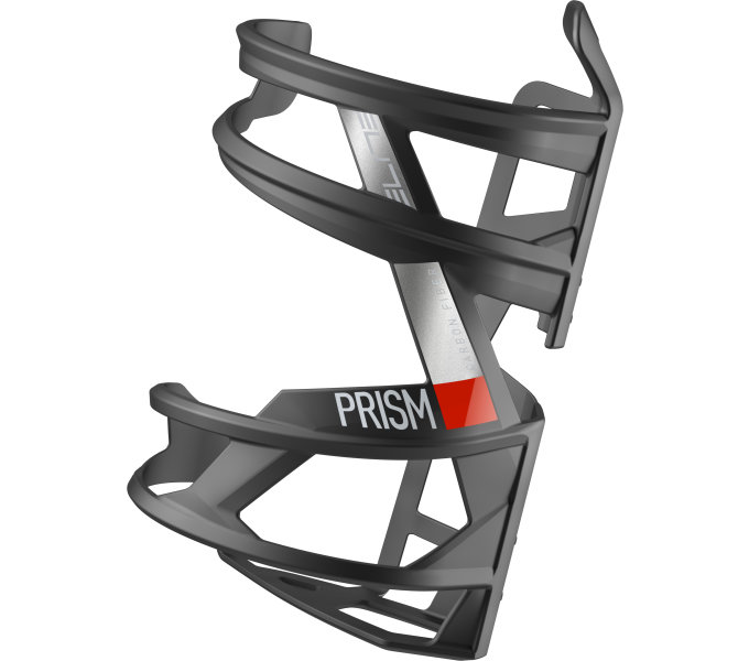 Košík ELITE PRISM LEFT Carbon černý matný/červený