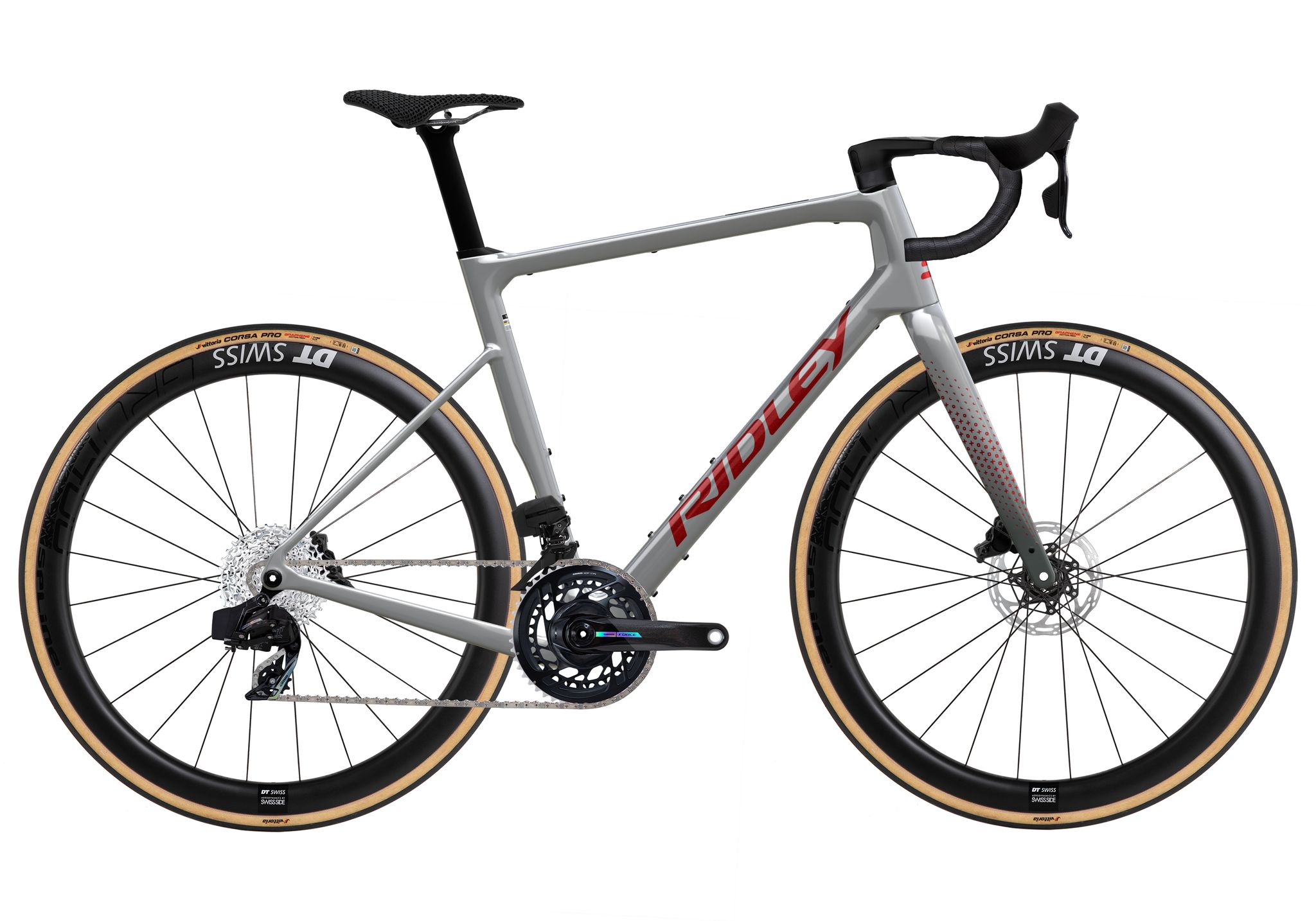 n RS Sram RED AXS 2x12 Battleship Grey + Candy Red Metallic