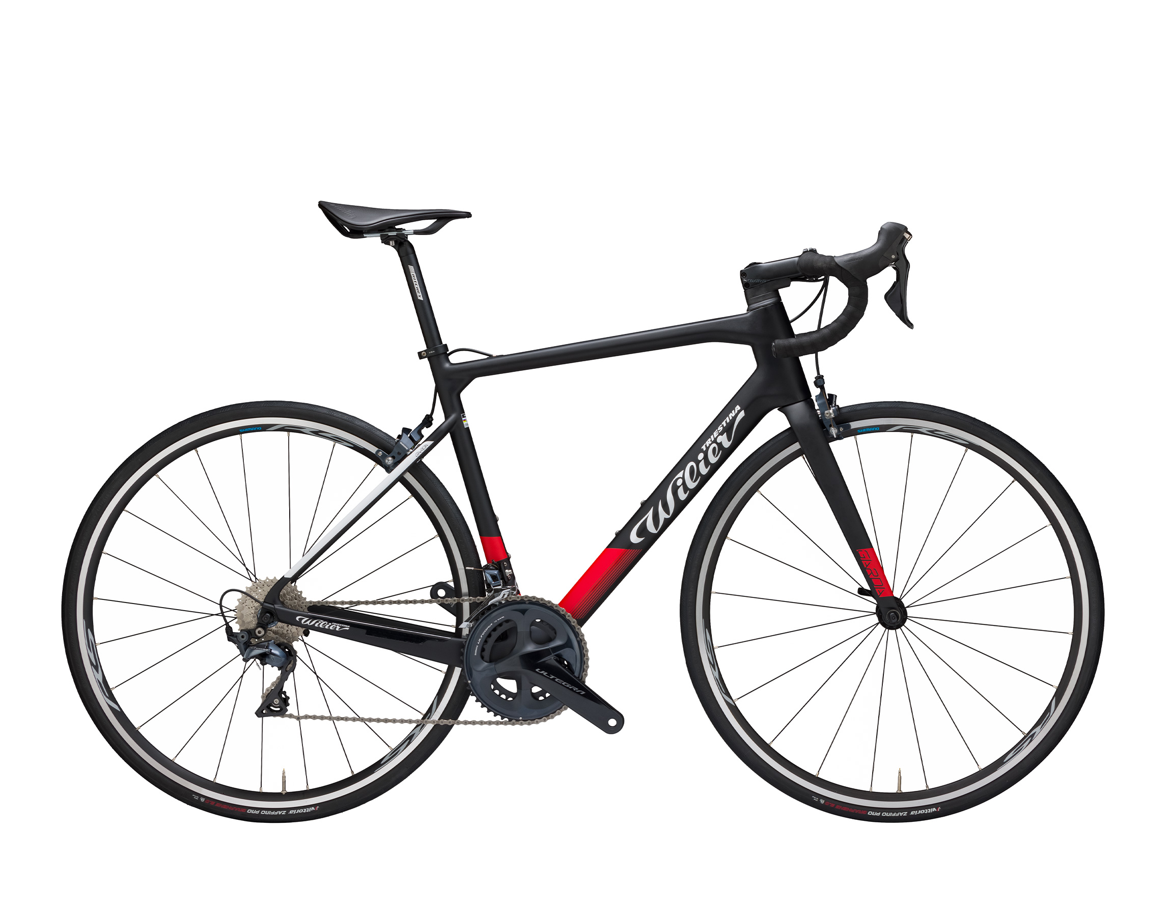 Wilier GARDA Ráfkové + SH105+RS100 black red L