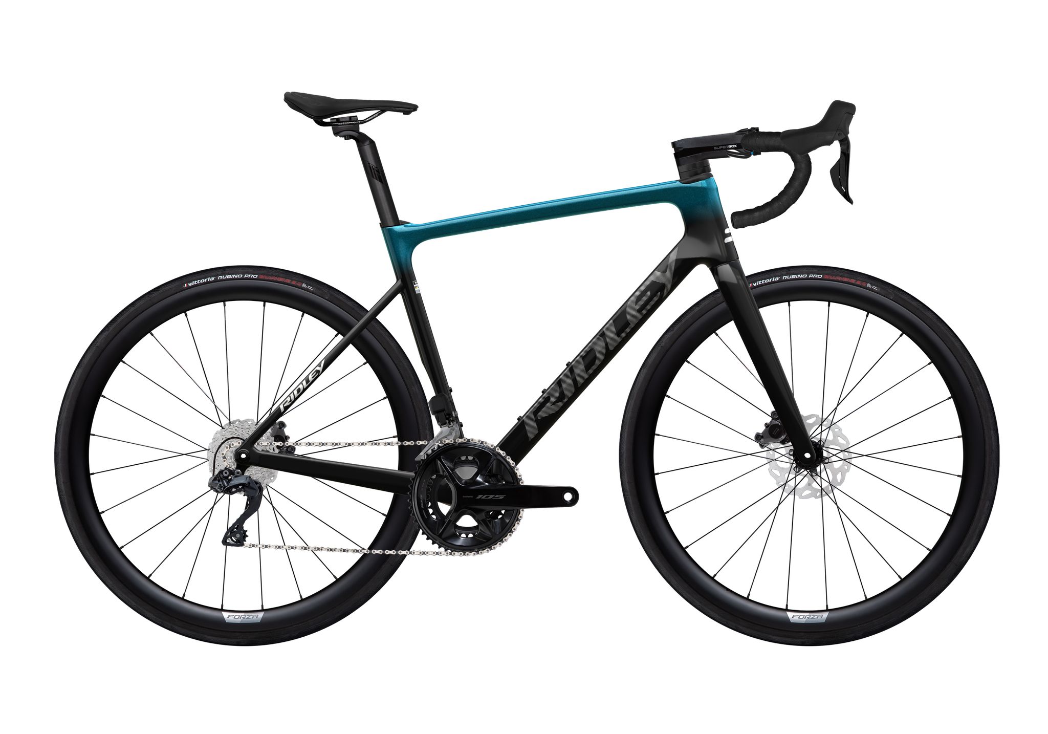 Ridley FALCN Shimano 105 Di2, UD Carbon + Aqualand + Silver