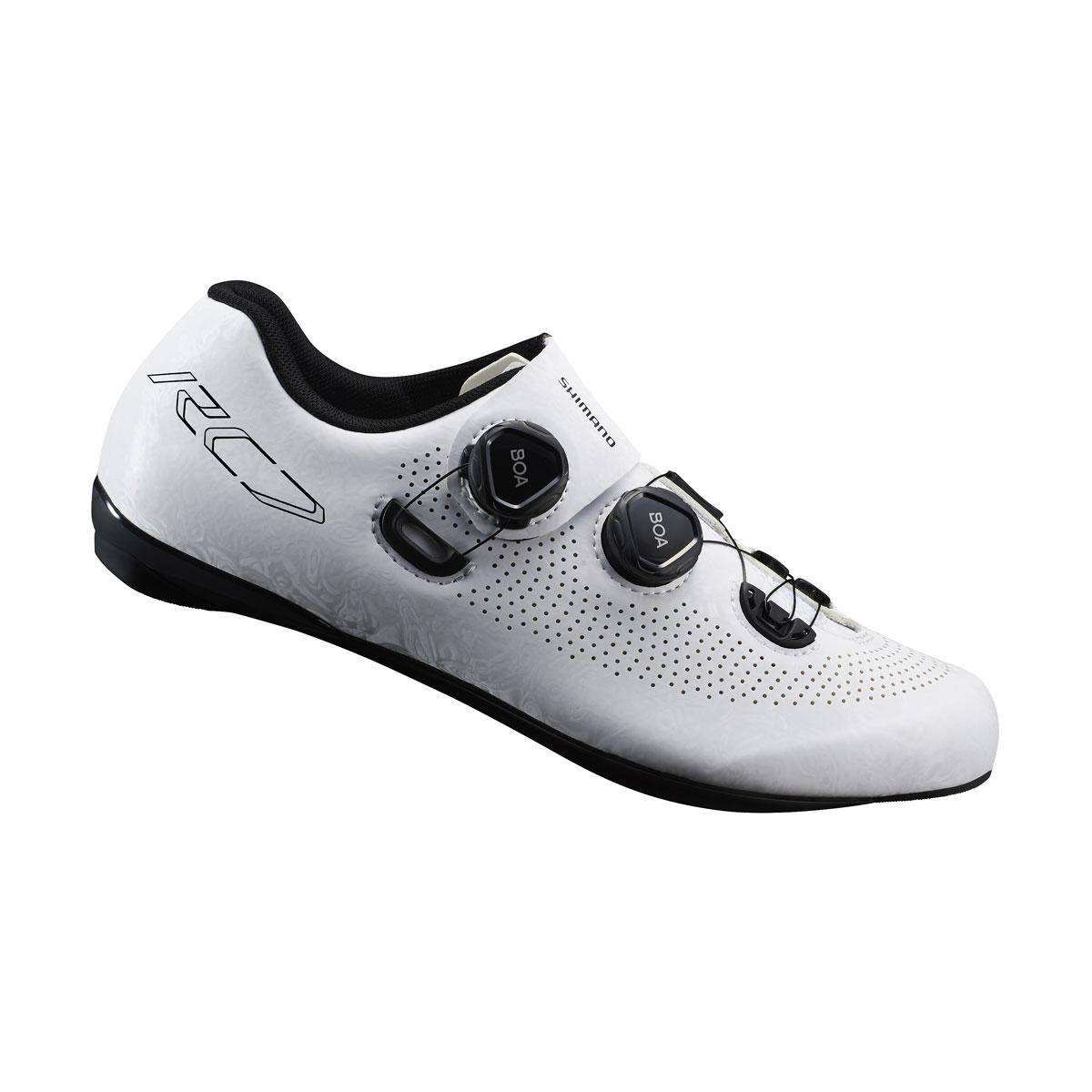 SHIMANO silniční obuv SH-RC701MW, bílá, 45, širší provedení