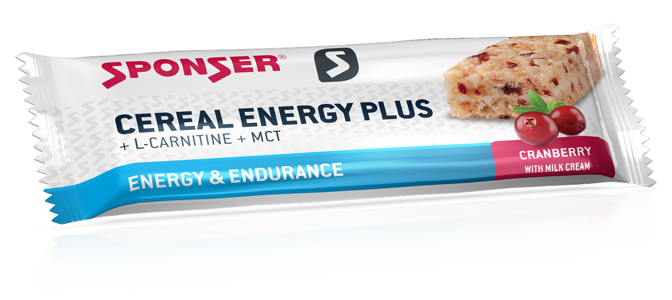 Sponser CEREAL ENERGY PLUS BAR - Cranberry 40g - brusinka