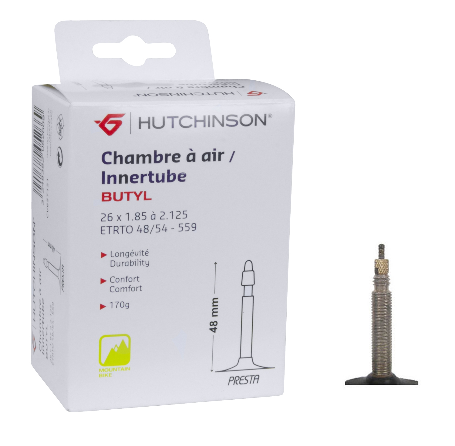 Duše HUTCHINSON 26x1,85/ 2,125 FV 48mm, krabička