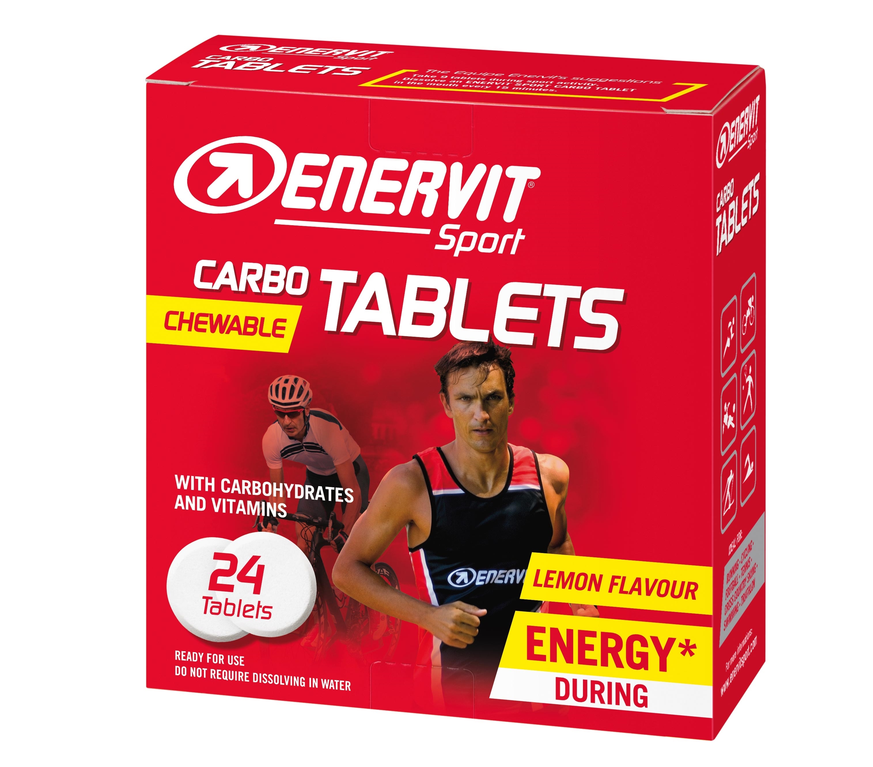 Energetické sacharidové tablety ENERVIT GT 24 citron
