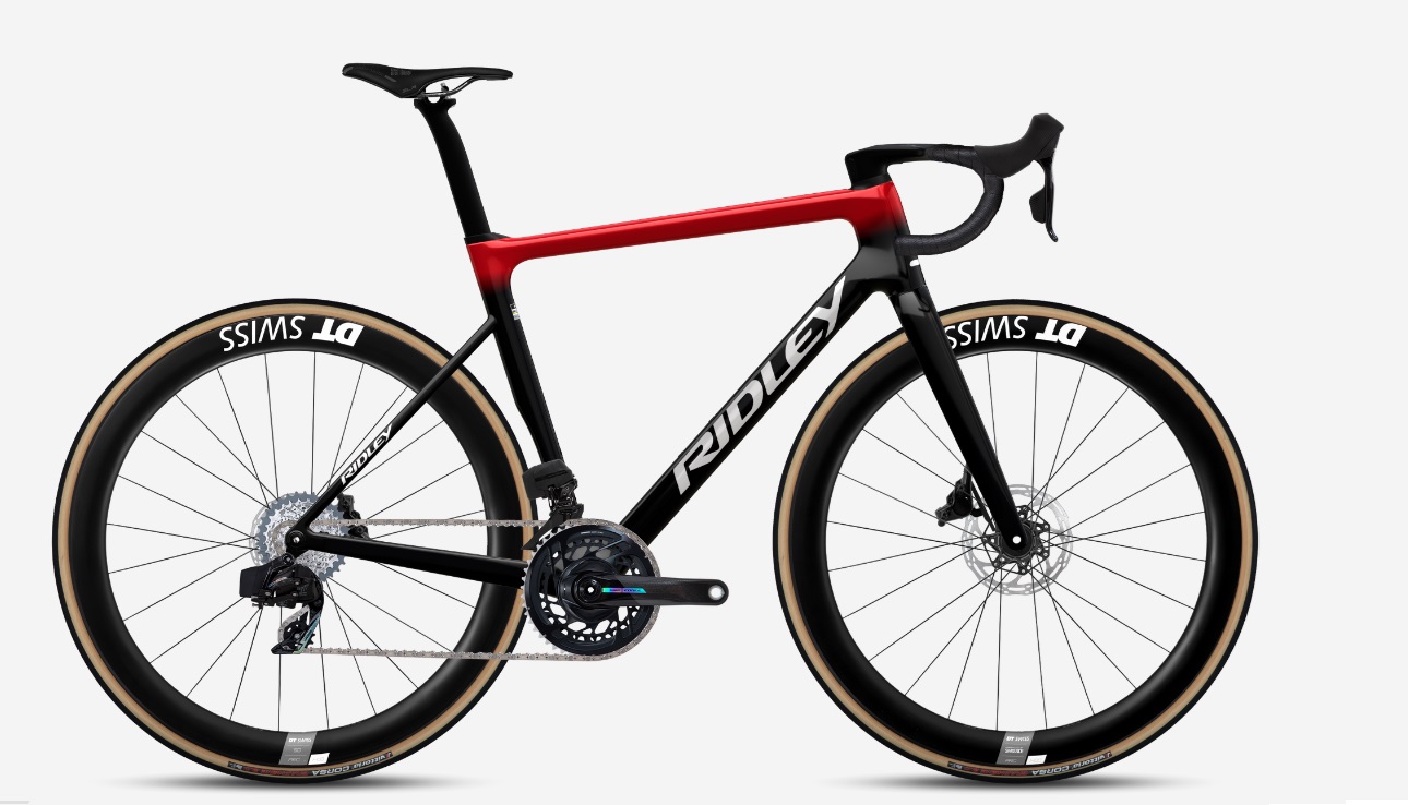 Ridley FALCN RS SRAM FORCE AXS UD Carbon + Candy Red Metallic + Silver