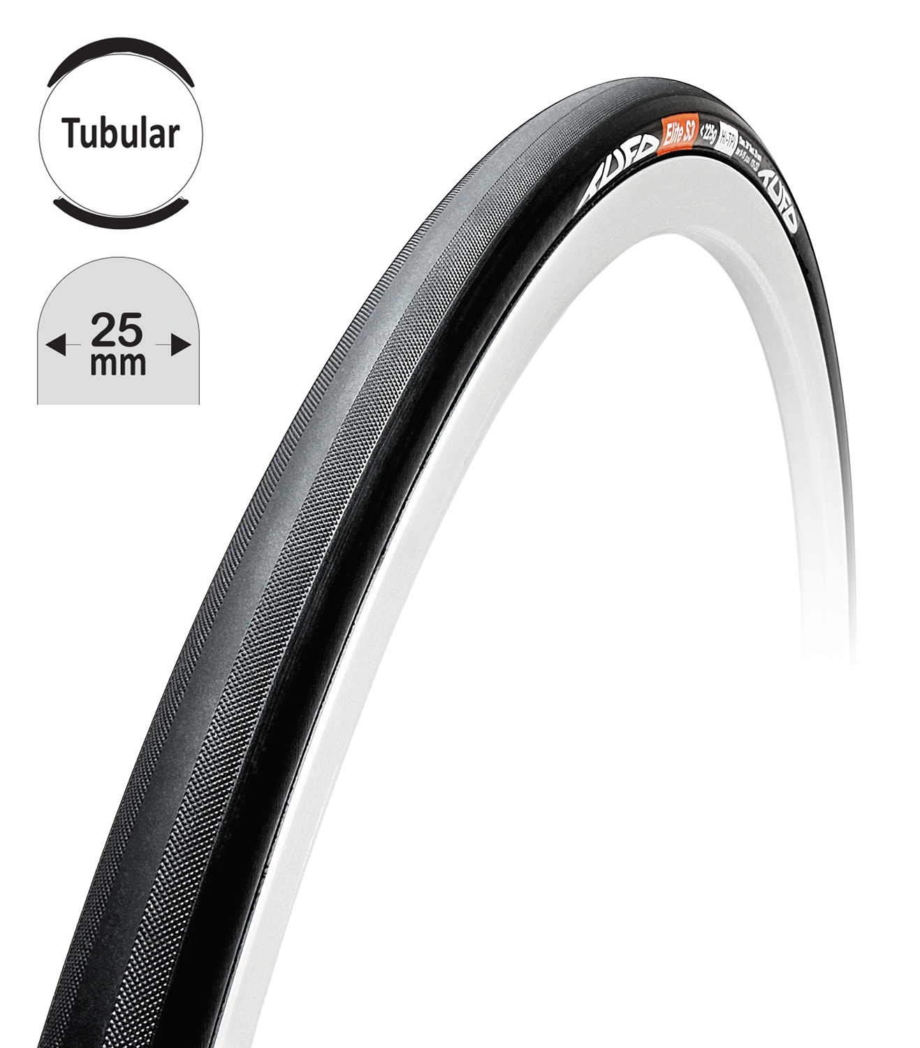 Galuska TUFO ELITE S3 25 černo-černá 28"/25mm