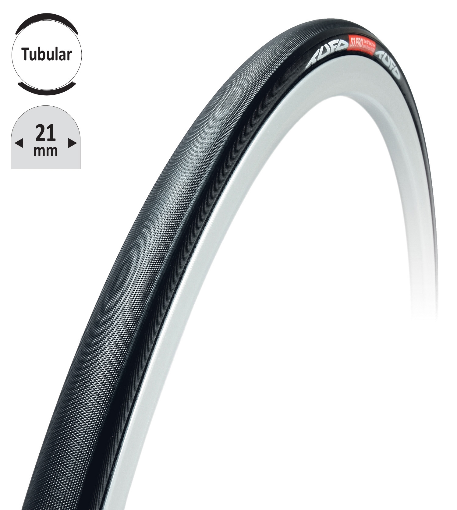 Galuska TUFO S3PRO kulatá černo/černá 28"