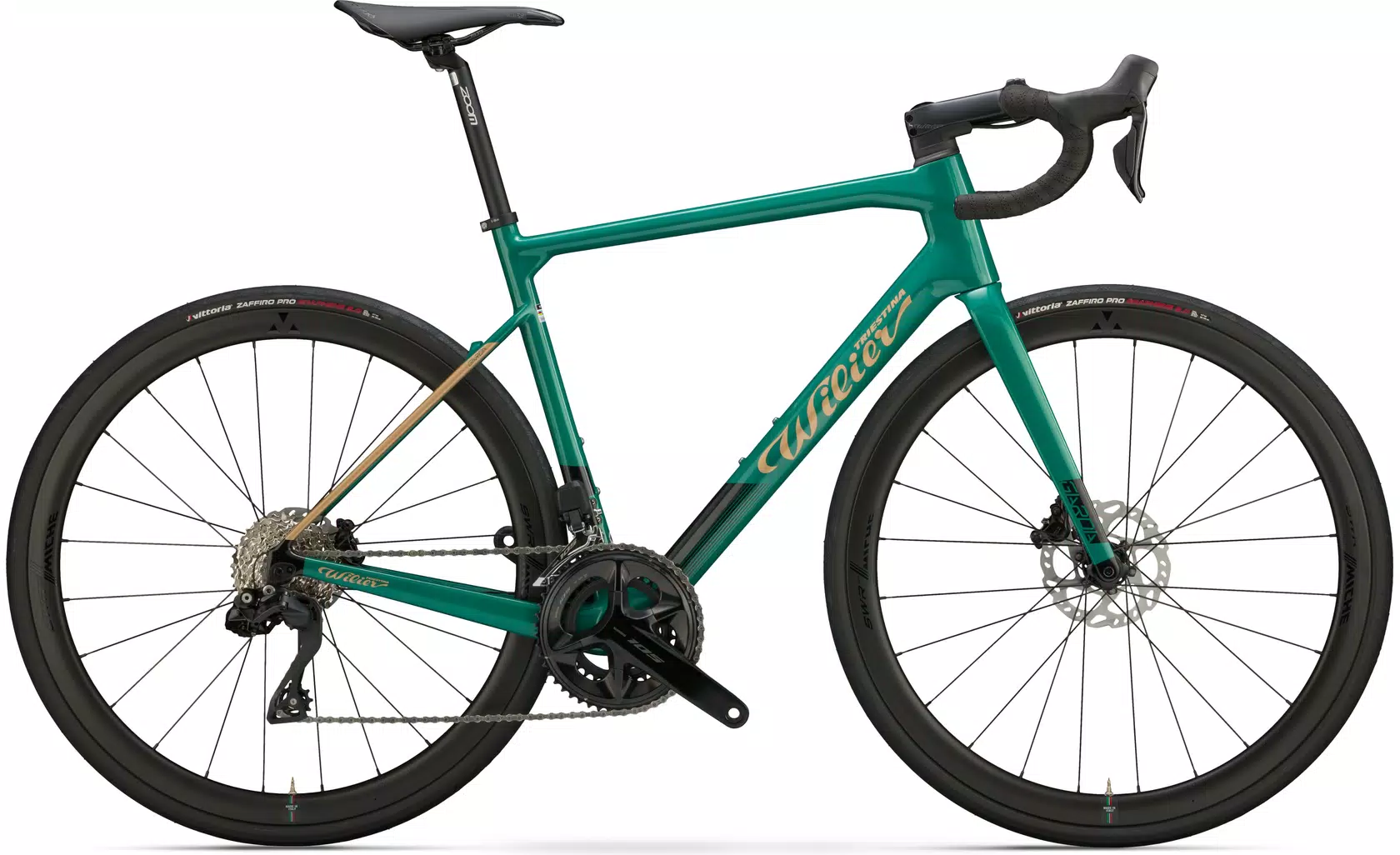 Wilier GARDA Shimano 105 Di2 +Miche SWR 40 Carbon green gold