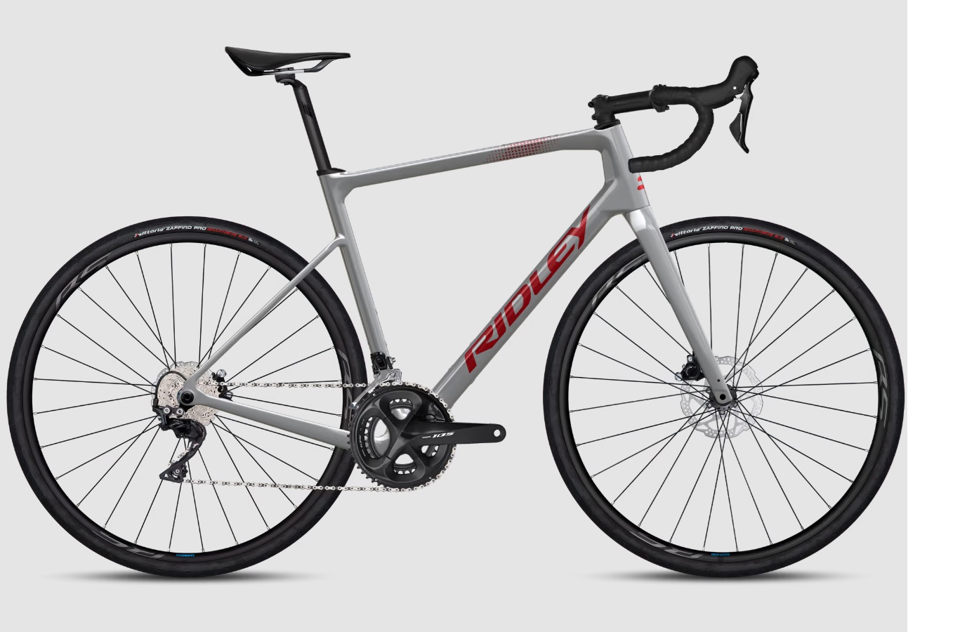 Ridley Grifn Shimano 105 2x12, Battleship Grey + Candy Red Metallic