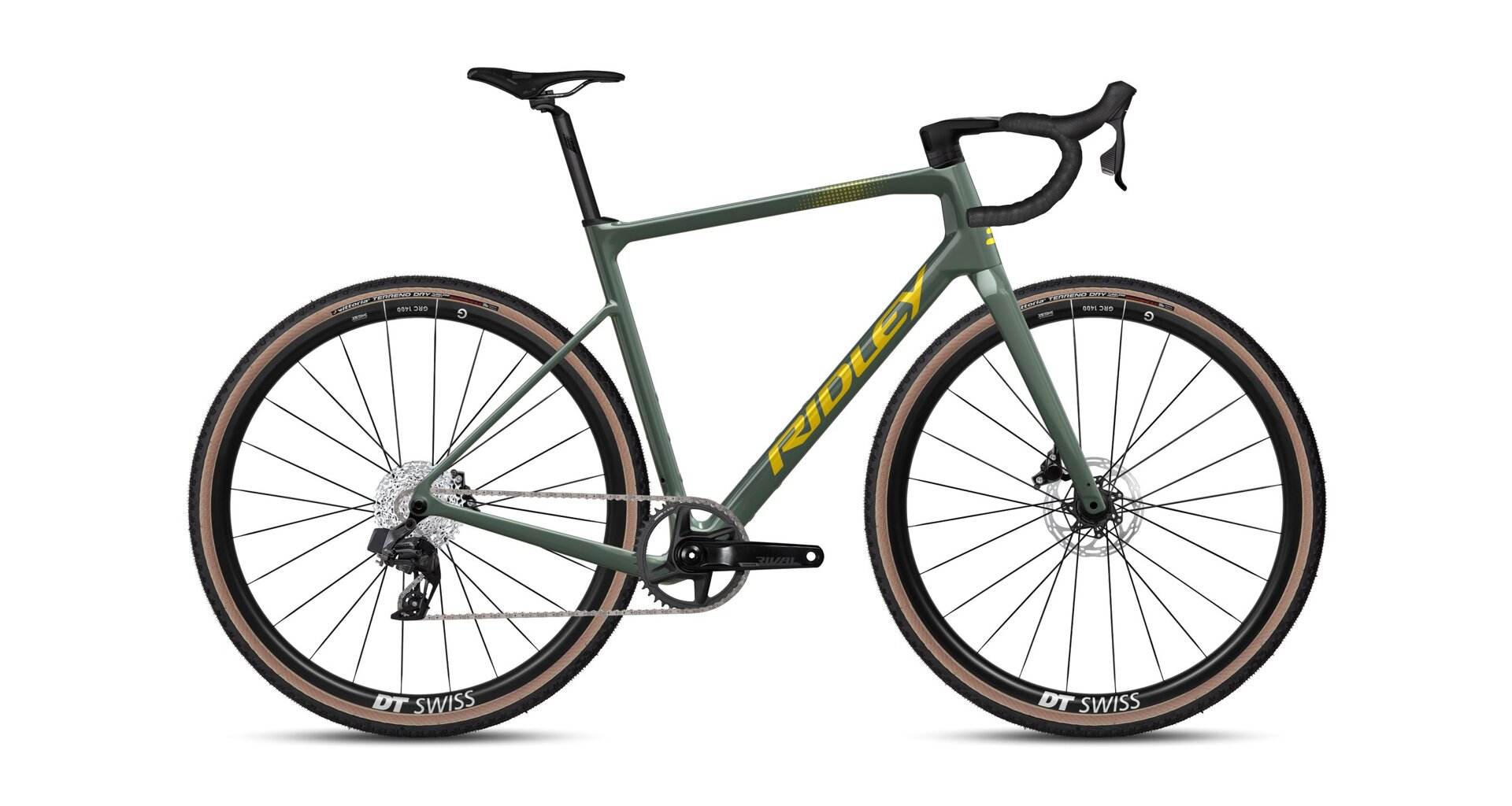 Ridley Grifn SRAM APEX XPLR AXS 1x12, Green Smoke + Yellow