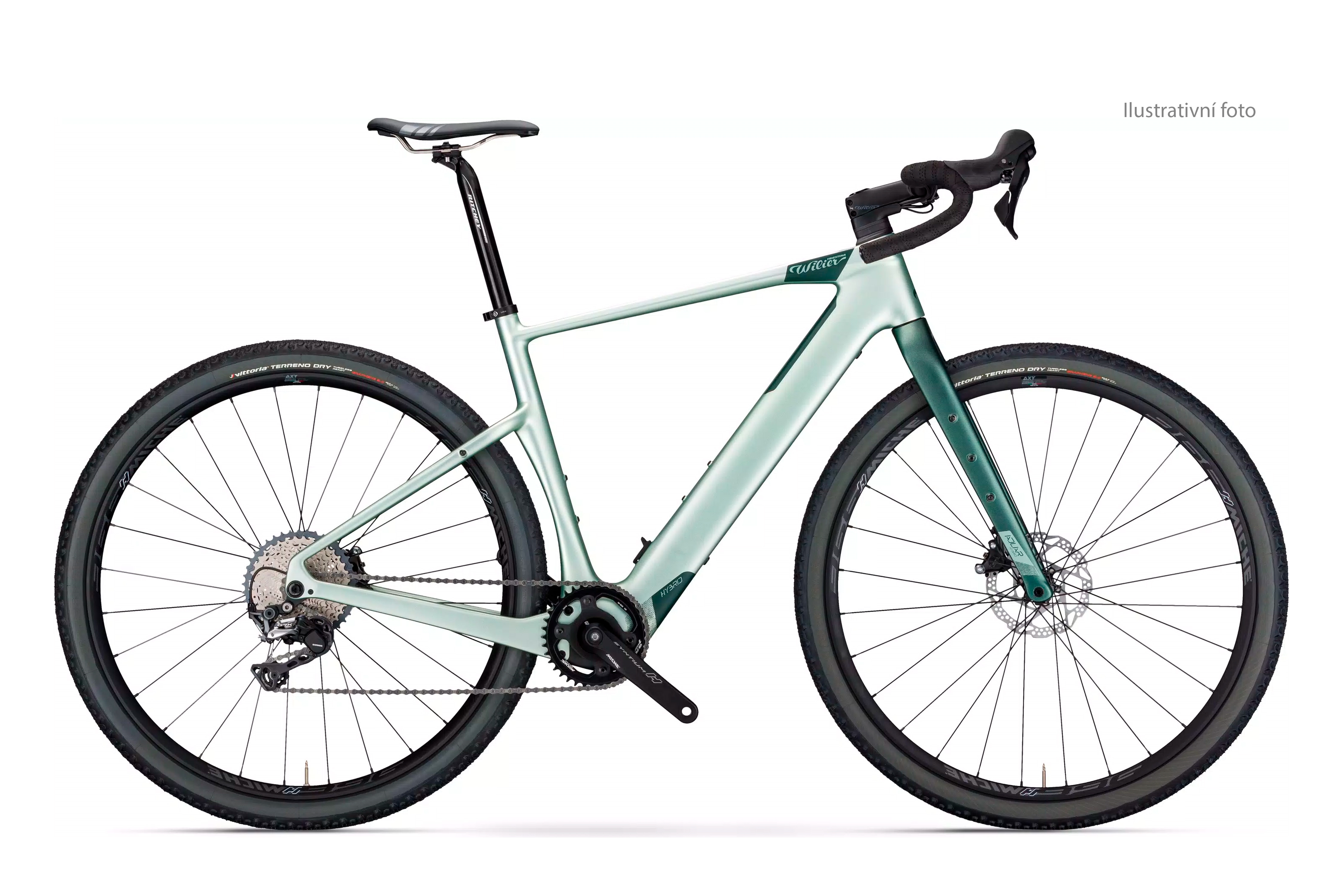 Wilier ADLAR HYBRID + GRX 1x12 + 966 mint green L