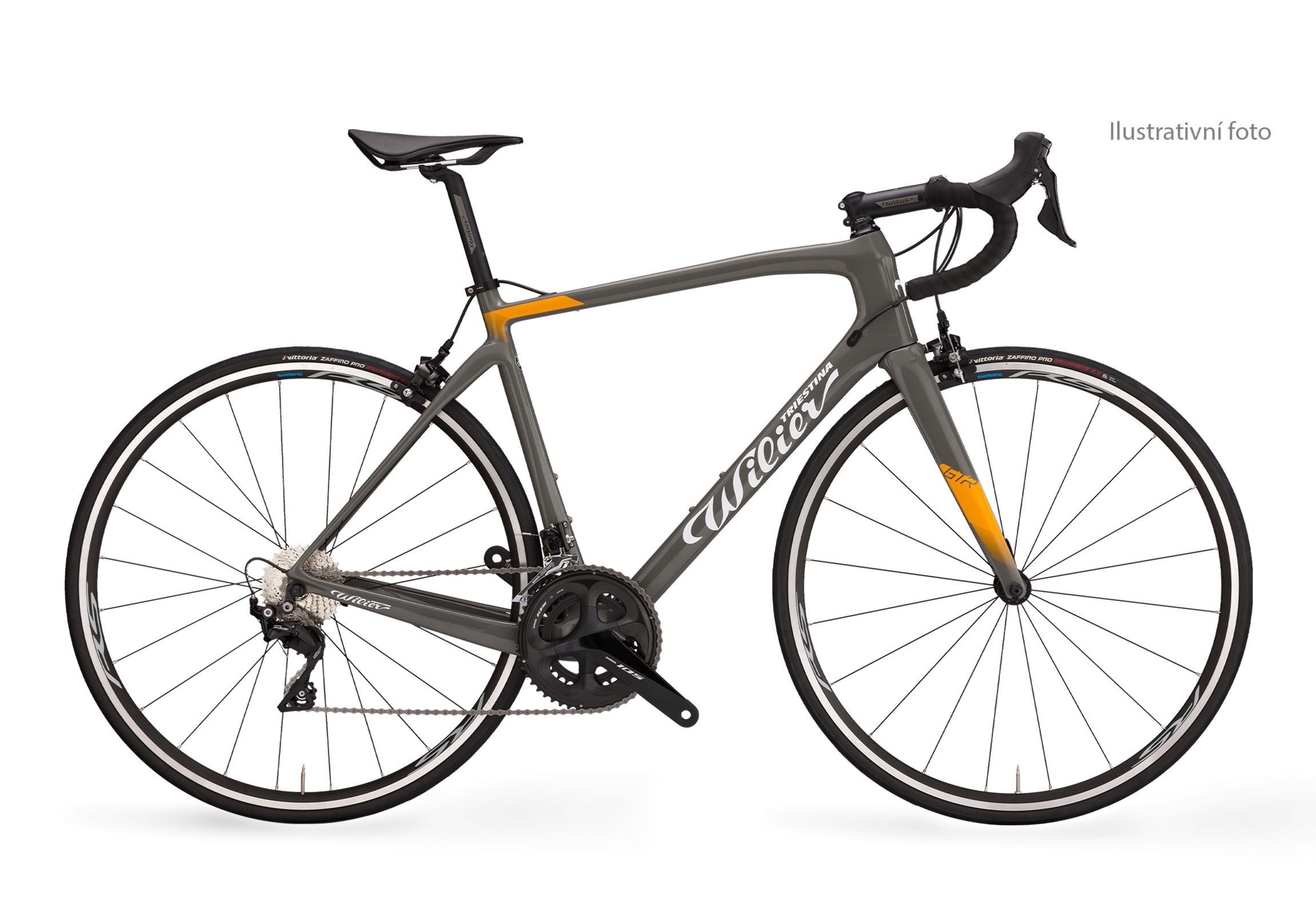 Wilier GTR TEAM Ráfkové+CENTAUR+CALIMA grey orange M