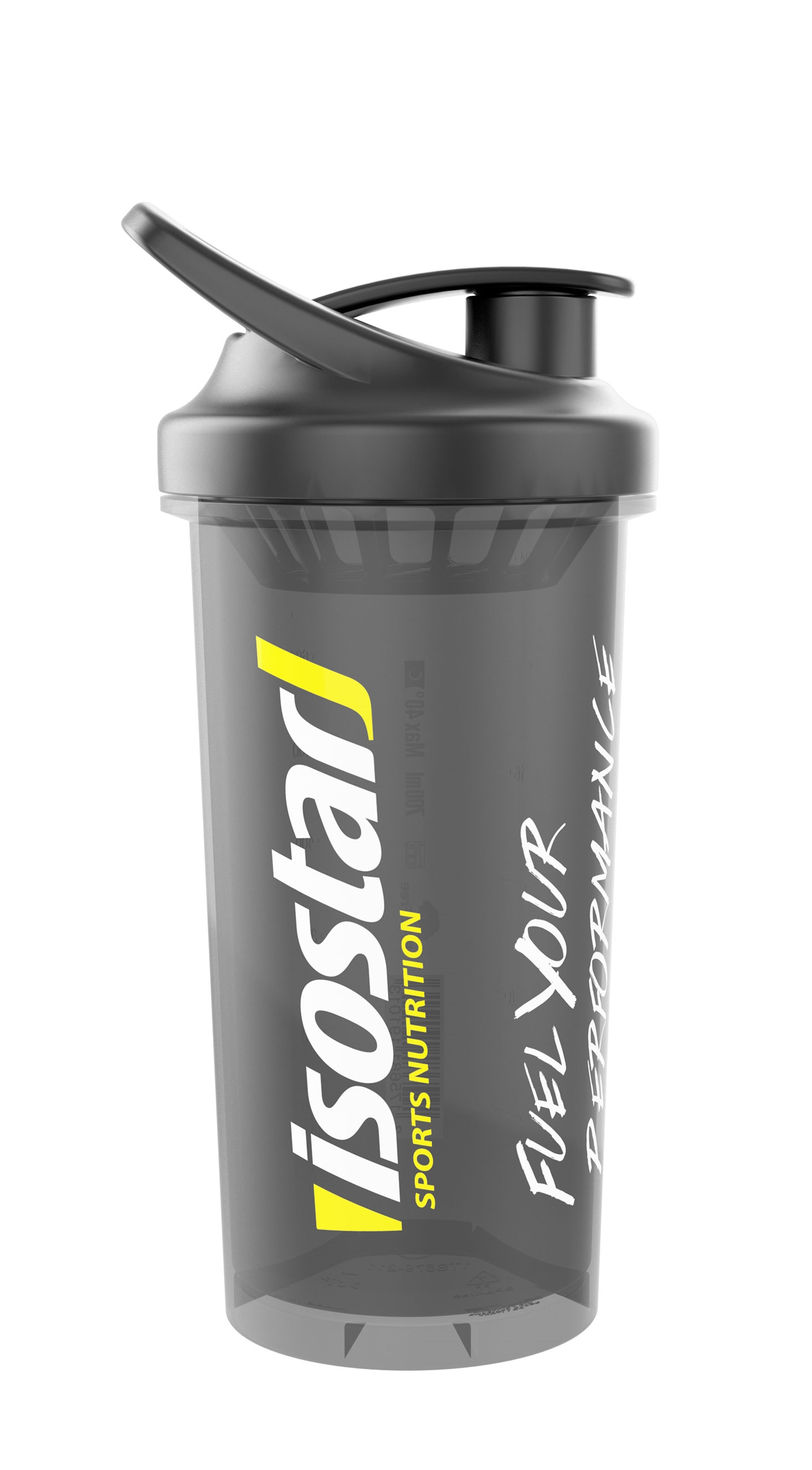Láhev-šejkr ISOSTAR 0,7 l, transparentní černý