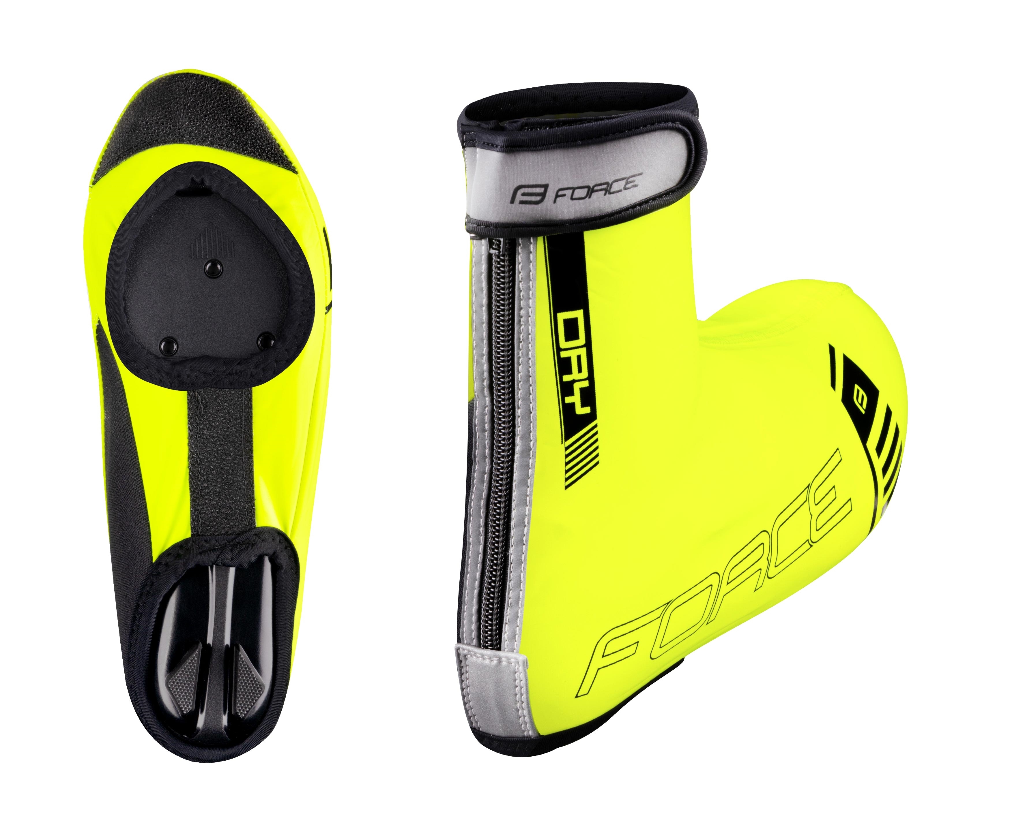 Návleky treter FORCE PU DRY ROAD, fluo S