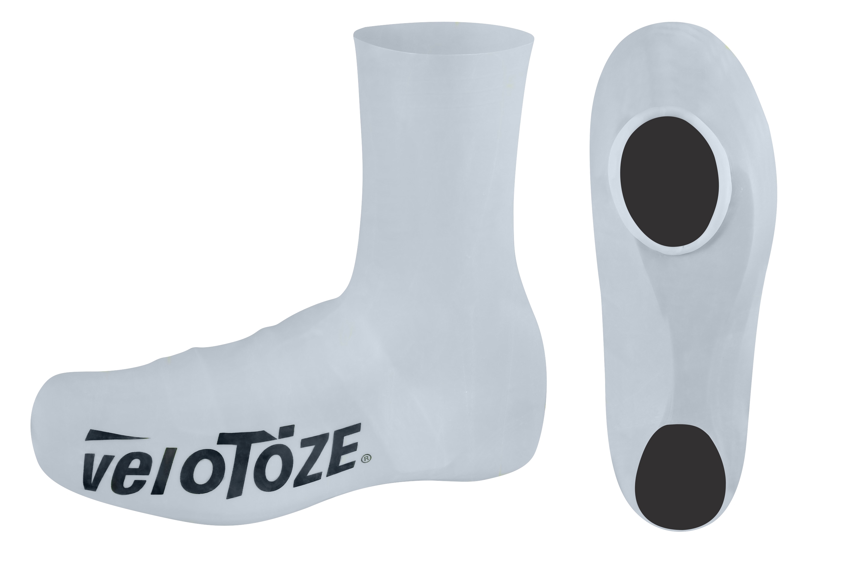 Návleky treter VELOTOZE ROAD latex vysoké, bílé M