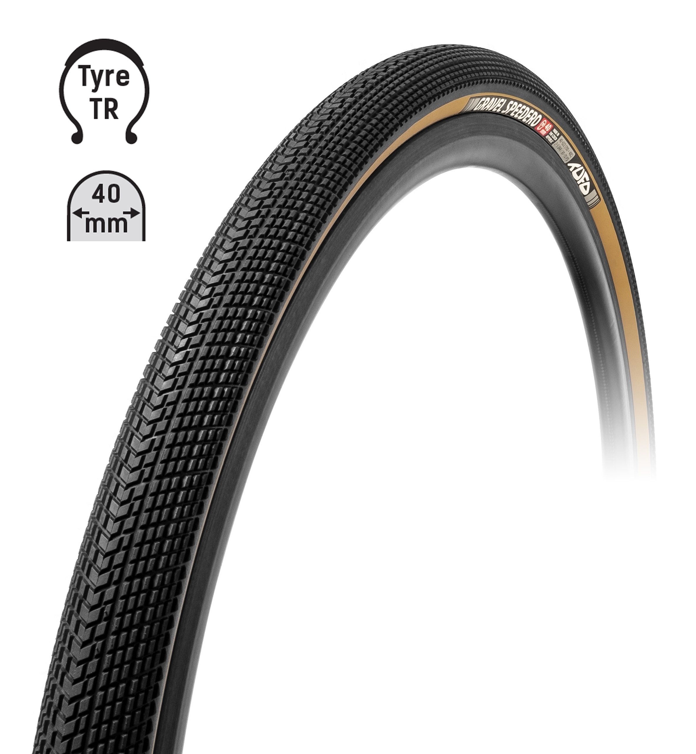Plášť TUFO Gravel SPEEDERO 700x36C, bezdušový béžový