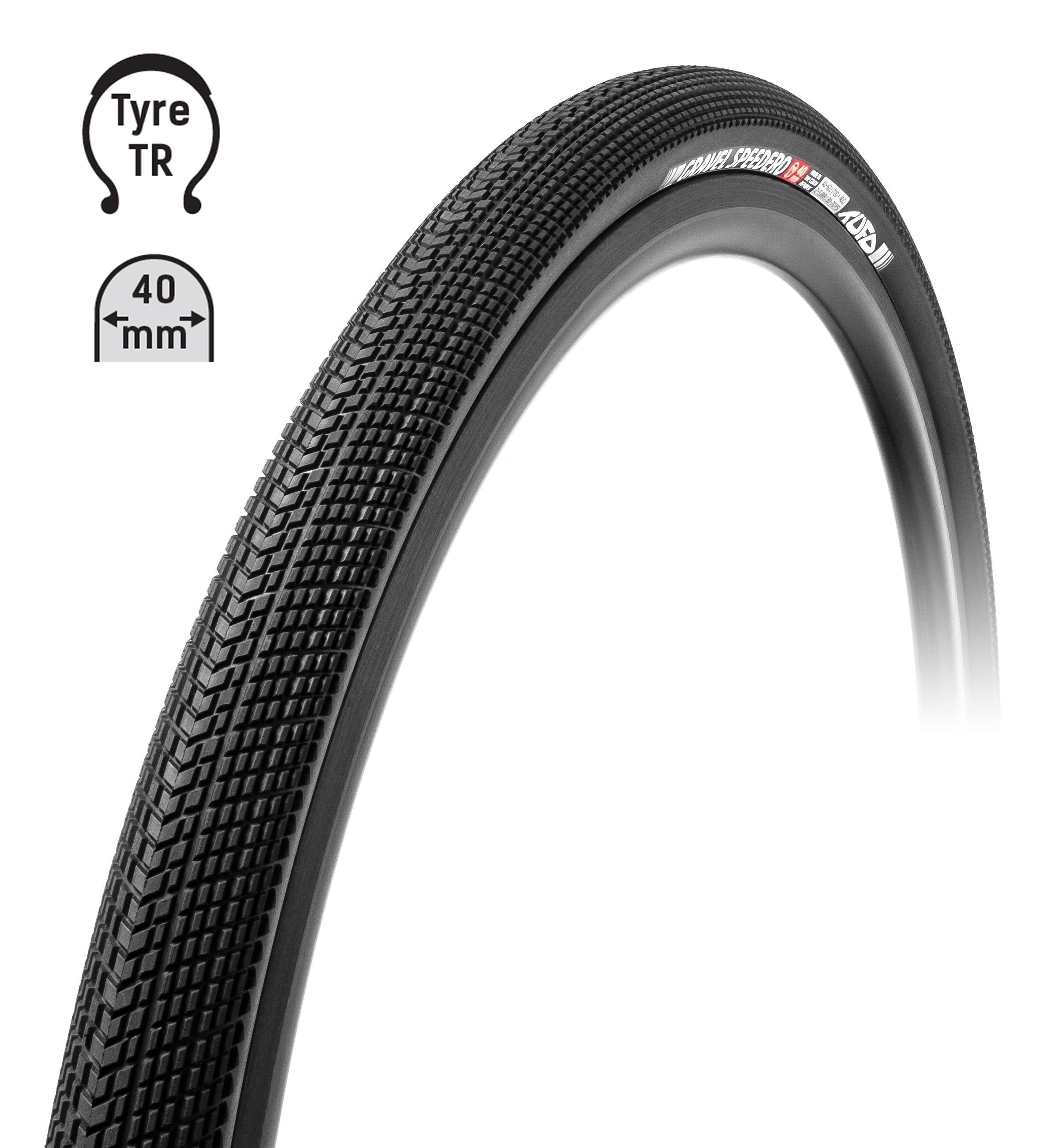 Plášť TUFO Gravel SPEEDERO 700x36C, bezdušový černý