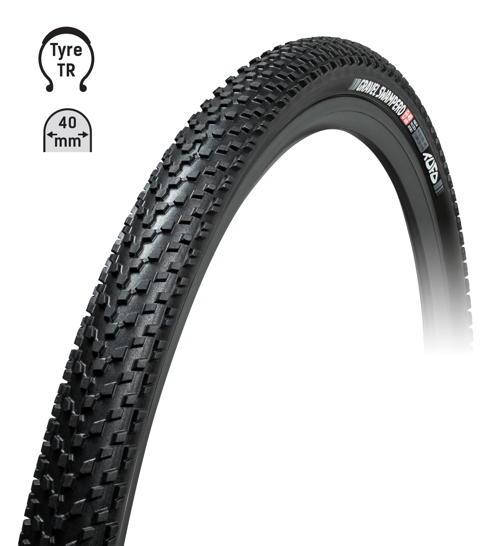 Plášť TUFO Gravel SWAMPERO 700x40C, bezdušový černý