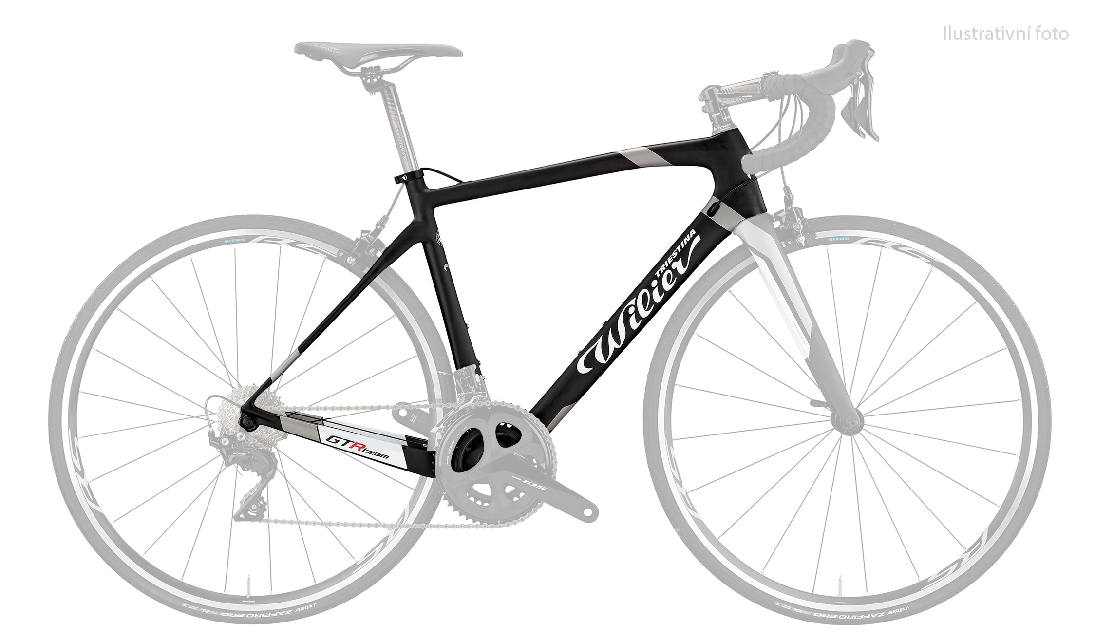 Rámová sada Wilier GTR TEAM Ráfková black white XL
