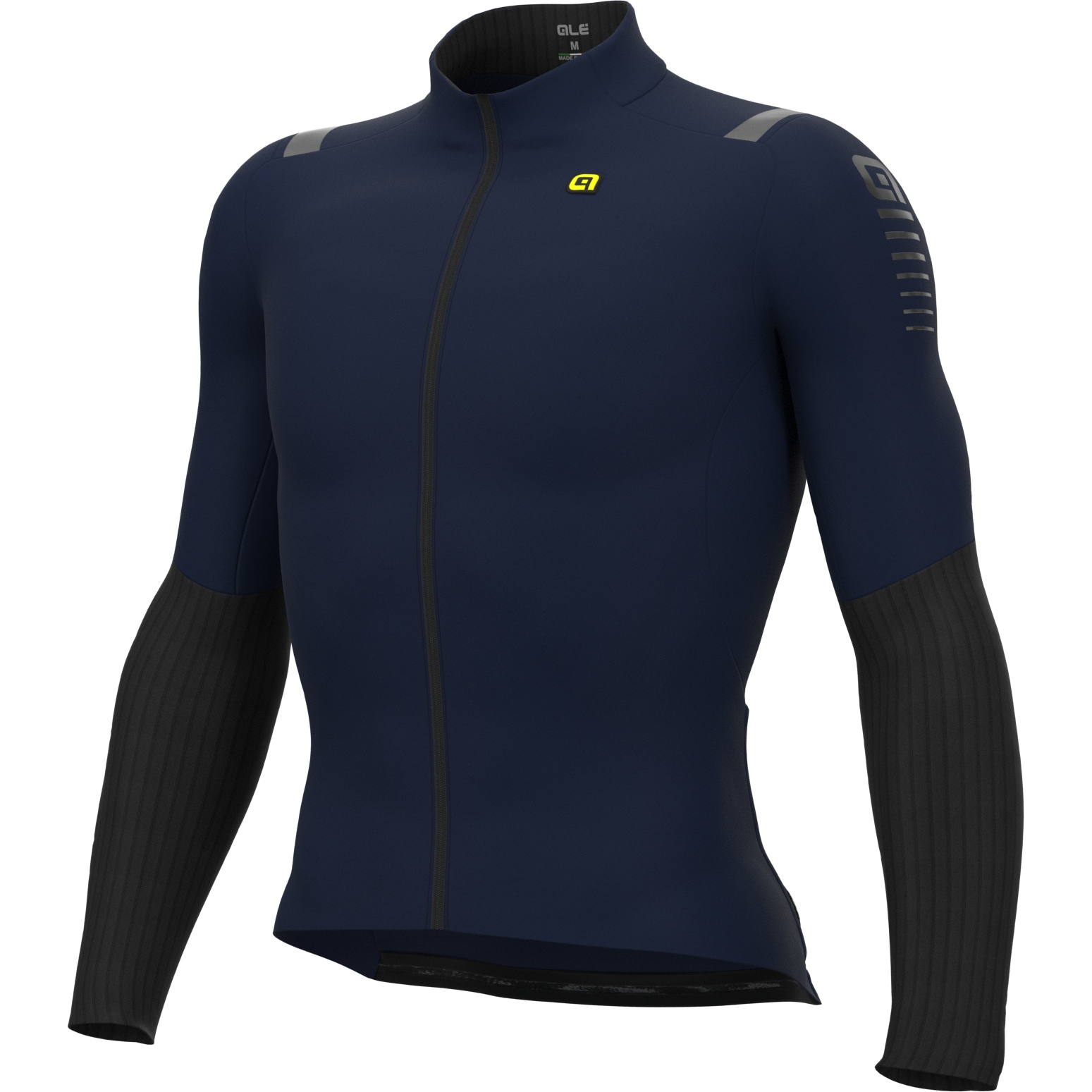 Zateplený cyklistický dres ALÉ pánský WARM RACE 2.0 R-EV1 - Velikost XL, blue navy