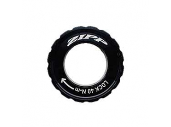 HUB CENTERLOCK ROTOR DISC LOCKRING BLACK ZIPP LOGO (FOR ROTORS UP TO 160MM) QTY 1