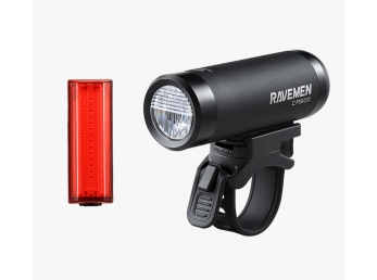Set světel přední Ravemen CR500 + zadní Ravemen TR20