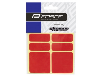 Reflexní nálepky FORCE 6ks 3M červené