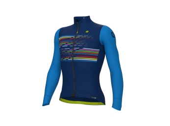 Zateplený cyklistický dres ALÉ pánský LOGO PR-S blue - Velikost XXL