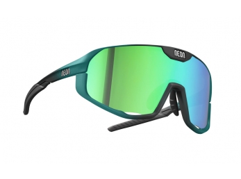 Brýle NEON  VOLCANO, rámeček PETROLEUM - BLACK SHINY, skla MIRROR GREEN CAT 3