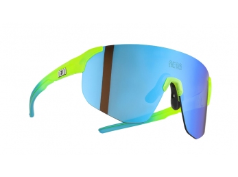 Brýle NEON SKY, rámeček CRYSTAL YELLOW - CYAN MAT, skla MIRROR BLUE CAT 3