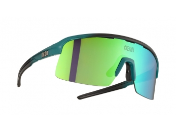 Brýle NEON  ARROW 2.0, rámeček PETROLEUM - BLACK SHINY, skla MIRROR GREEN CAT 3