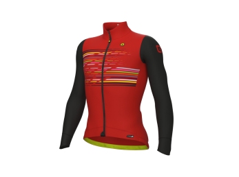 Zateplený cyklistický dres ALÉ pánský LOGO PR-S carmine