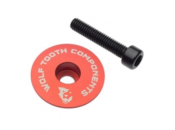 WOLF TOOTH krytka ULTRALIGHT STEM CAP Flat červená