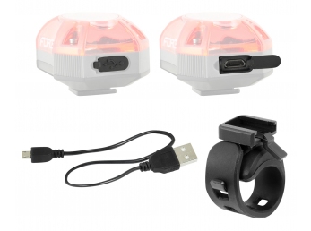 Blikačka zadní FORCE RED 60LM, 1x LED, USB