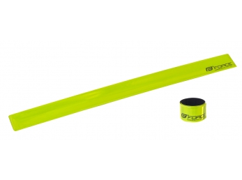 Reflexní pásek FORCE samonavíjecí 38 cm, žlutý