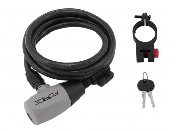 Zámek FORCE spirála 80cm/12mm +držák