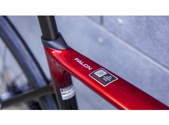 Ridley FALCN Shimano 105 Di2, UD Carbon + Candy Red Metallic + Silver S 54cm