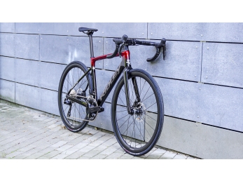 Ridley FALCN Shimano 105 Di2, UD Carbon + Candy Red Metallic + Silver S 54cm