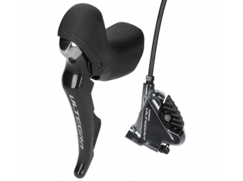 SHIMANO brzda+páka ULTEGRA BR-R8020-přední/ST-R8020(J-kit) FLAT MOUNT polymer+chladič