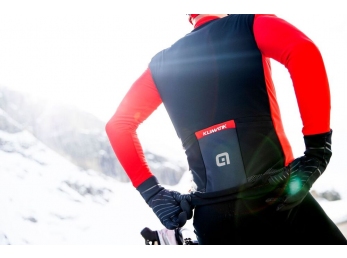 Zateplený cyklistický dres ALÉ pánský K-IDRO KLIMATIK red - Velikost L