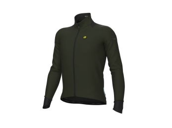 Zateplený cyklistický dres ALÉ pánský KLIMATIK  K-IDRO wood green - Velikost L