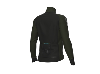 Zateplený cyklistický dres ALÉ pánský KLIMATIK  K-IDRO wood green - Velikost L