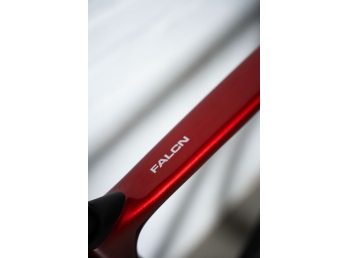 Ridley FALCN Shimano 105 Di2, UD Carbon + Candy Red Metallic + Silver